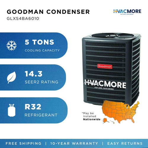 Glxs4ba6010 goodman 5 ton - goodman,